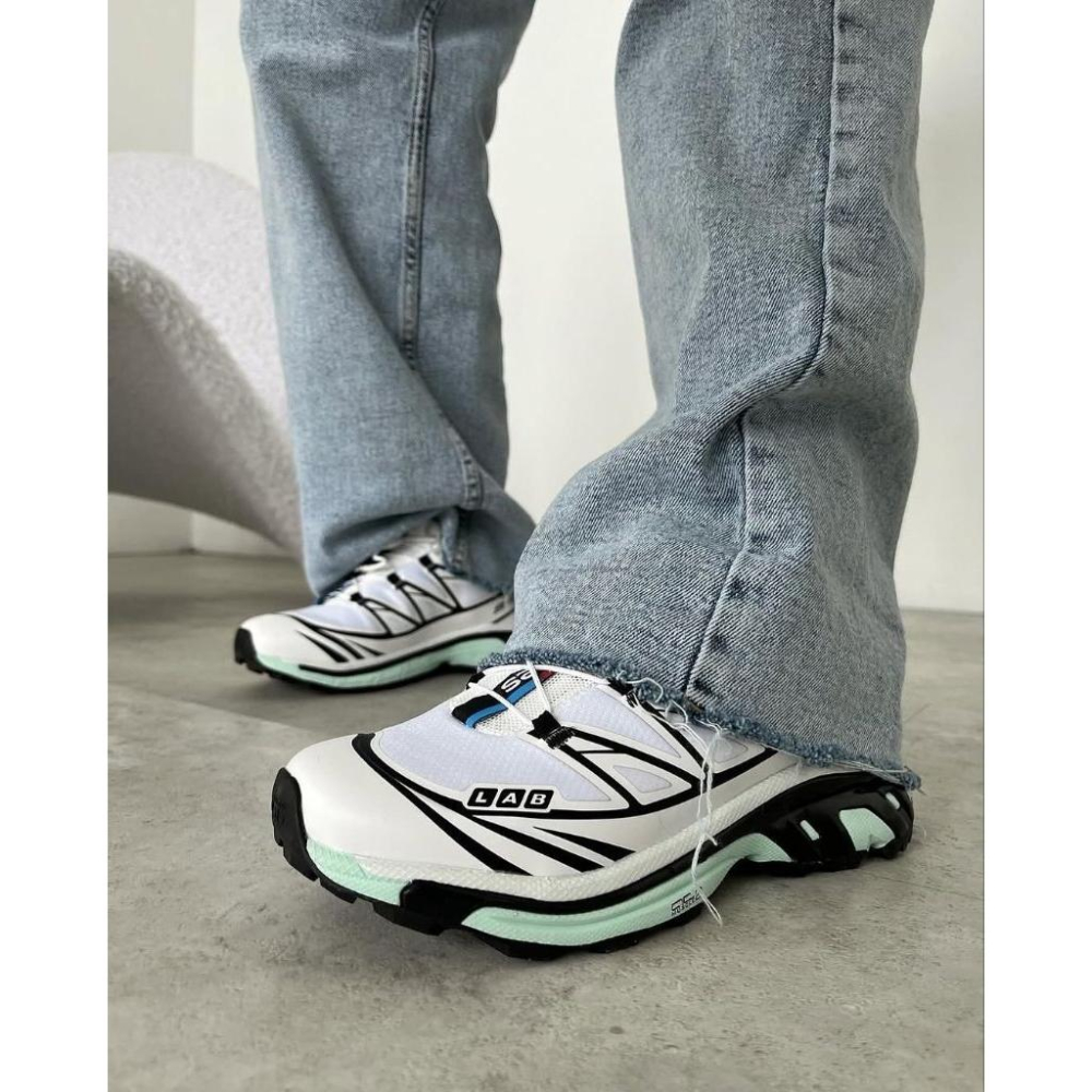 Salo XT-6 越野登山鞋哈士奇 L41317300 白黑色｜白色｜黑色｜薄荷綠｜網眼布鞋面｜防潑水-細節圖6