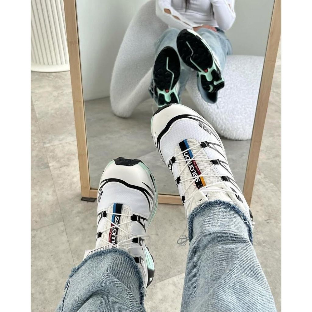 Salo XT-6 越野登山鞋哈士奇 L41317300 白黑色｜白色｜黑色｜薄荷綠｜網眼布鞋面｜防潑水-細節圖7