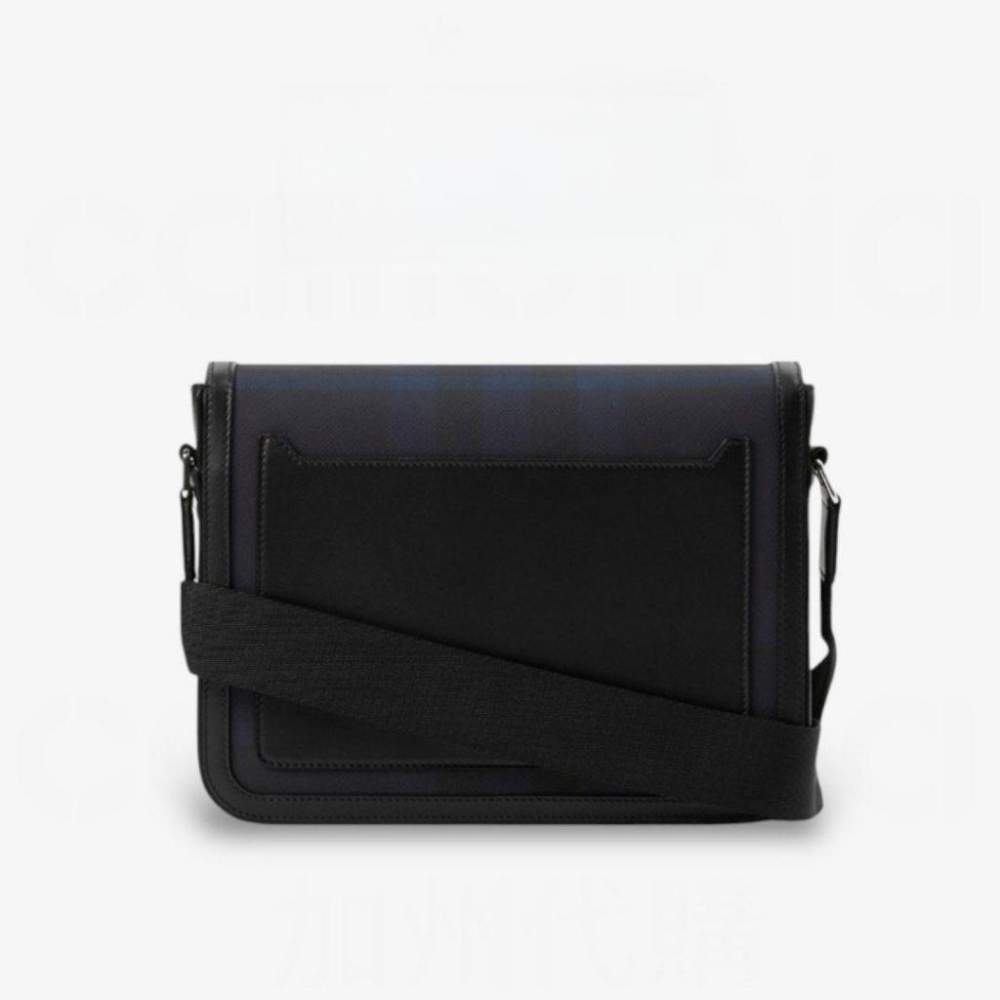 Small Alfred Bag 磁吸式藍色格紋斜背包｜信差包｜方包｜小包｜郵差包｜公事包｜Crossbody Bag-細節圖2