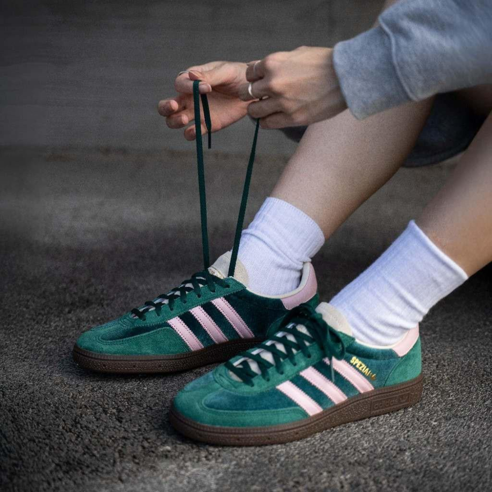 HANDBALL SPEZIAL  休閒鞋 JI2648 綠粉色｜杏色｜咖啡底｜皮革｜麂皮｜平底鞋｜德訓鞋 男女-細節圖3