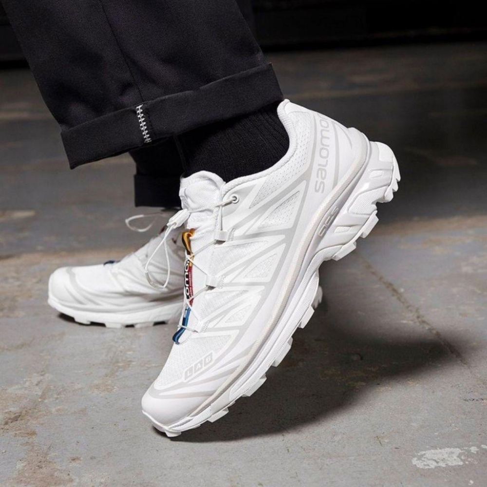 Salo XT-6 越野登山鞋 L41252900 白灰色｜月岩灰｜白色｜網眼布鞋面｜防潑水｜運動鞋 男女通用款鞋-細節圖3