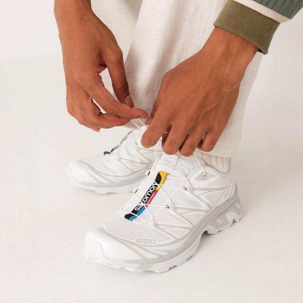 Salo XT-6 越野登山鞋 L41252900 白灰色｜月岩灰｜白色｜網眼布鞋面｜防潑水｜運動鞋 男女通用款鞋-細節圖7