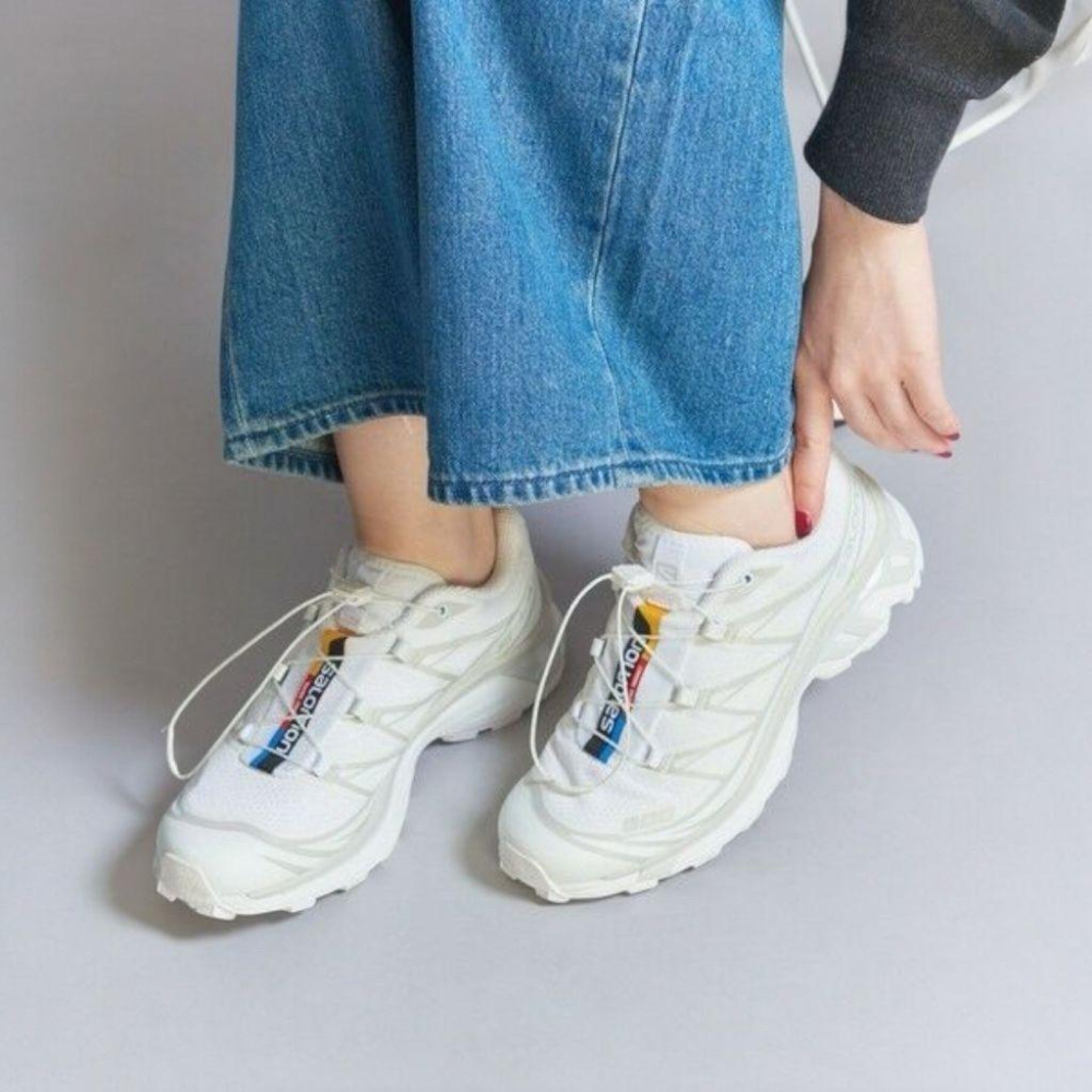 Salo XT-6 越野登山鞋 L41252900 白灰色｜月岩灰｜白色｜網眼布鞋面｜防潑水｜運動鞋 男女通用款鞋-細節圖8