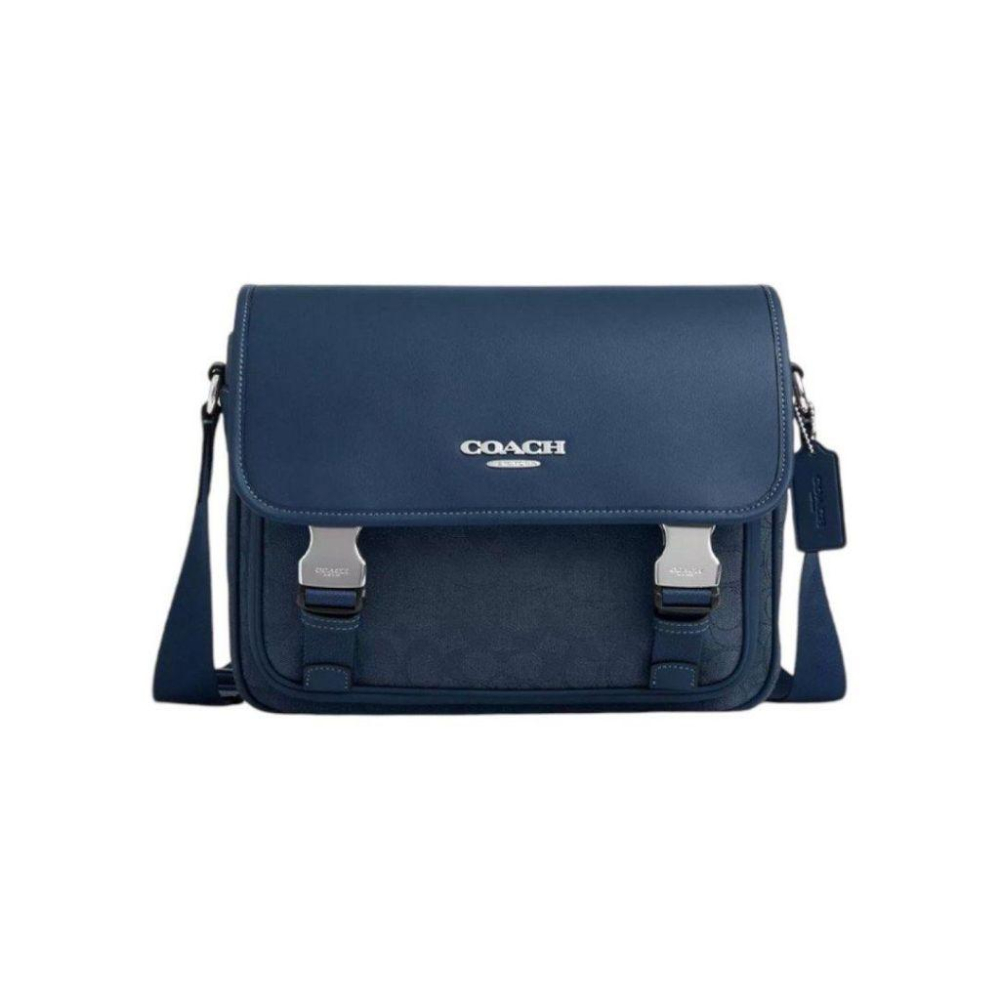 Co Racer 經典Logo郵差包/單肩包/斜背包 丹寧色/深丹寧色/藍色/軍綠色-細節圖7