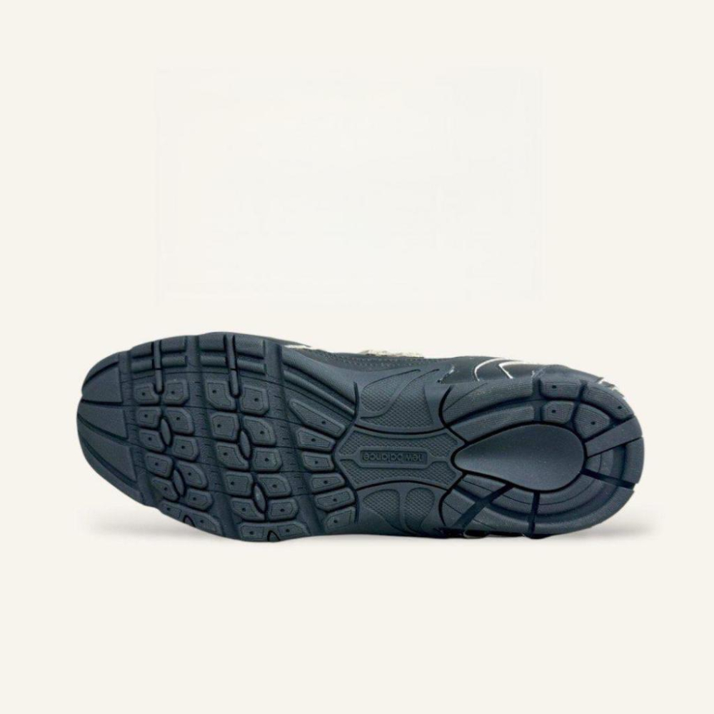 NB x Miu聯名款黑色拼接全皮革運動休閒皮鞋 ｜牛皮｜情侶款｜男女通用款｜休閒｜運動鞋｜阿甘鞋｜德訓鞋-細節圖3