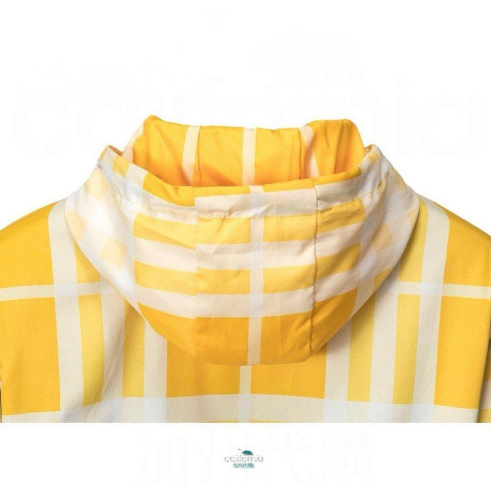 B 經典格紋黃色字母連帽風衣外套/夾克/衝鋒衣｜❗️此為剪標商品-細節圖5