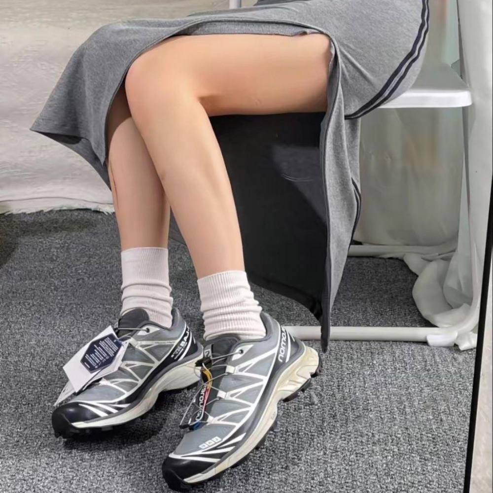 👟 Salo XT-6 越野登山鞋 L47305700 銀灰色｜白色｜黑色｜奶油色｜網眼布鞋面-細節圖8