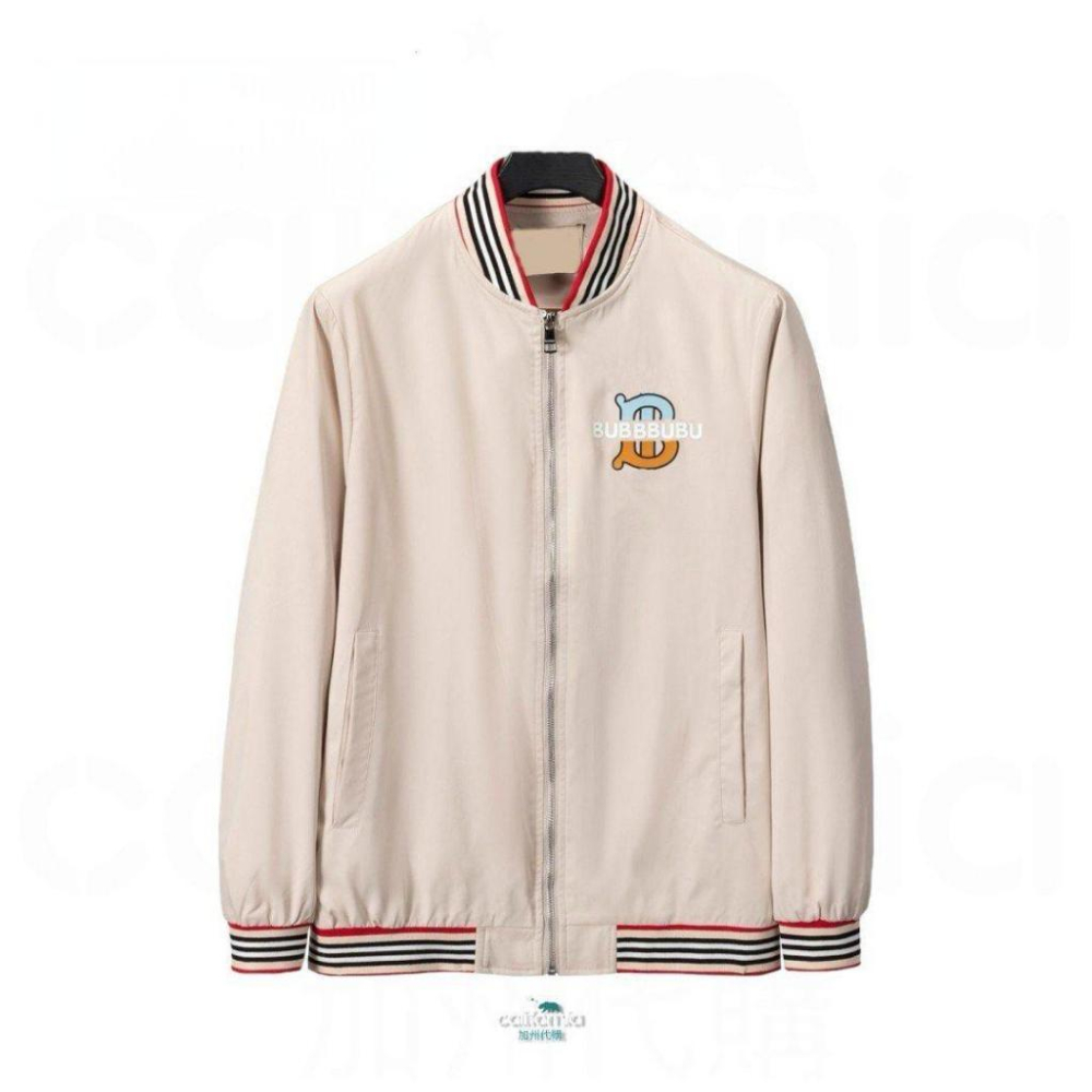 B 條紋領TB字樣棒球外套/飛行外套/夾克/風衣/衝鋒衣｜❗️此為剪標商品-細節圖2