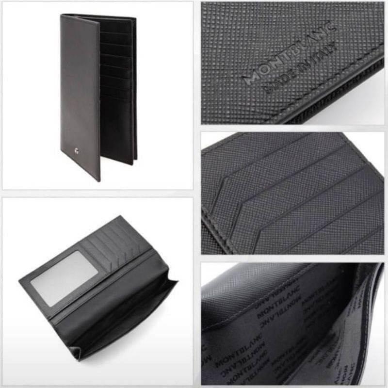 萬寶龍 Sartorial匠心系列 牛皮十字紋卡片式長夾-細節圖2