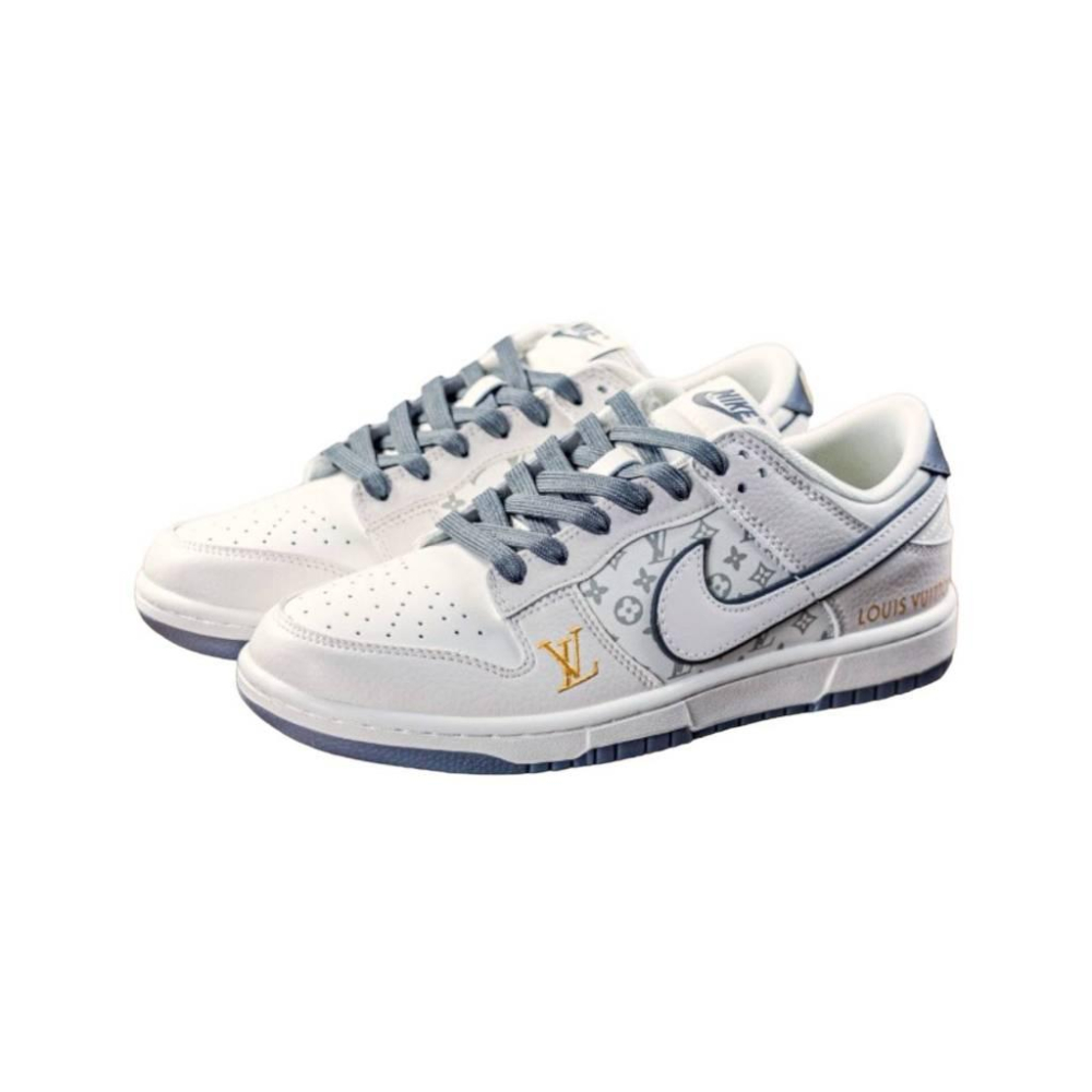 NK Dunk Low x 聯名LV Louis Vuitton 聯乘鞋款 米灰色/著名訂製設計師nobrain訂製-細節圖2