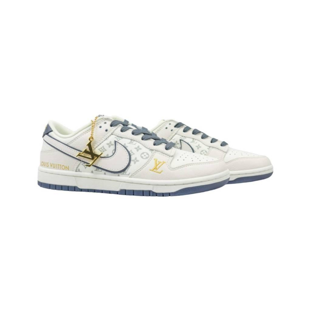 NK Dunk Low x 聯名LV Louis Vuitton 聯乘鞋款 米灰色/著名訂製設計師nobrain訂製-細節圖3