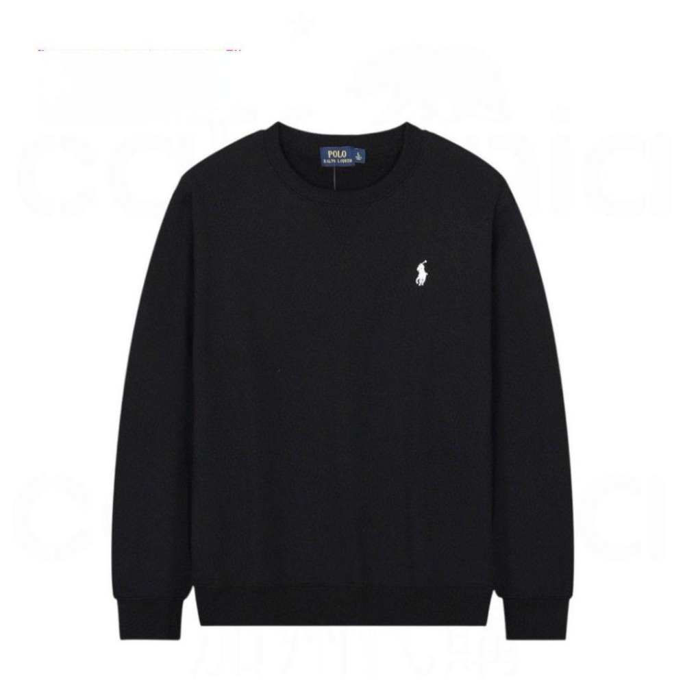 RL女款長袖內刷毛抓絨圓領 大學T/運動衫 水藍色/黑色/酒紅色Factory Store工廠店版本-細節圖2