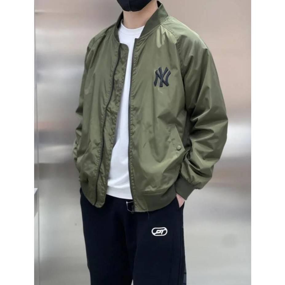 紐約洋基隊LOGO設計(New York Yankees） 寬鬆飛行外套  男女款/情侶款-細節圖3