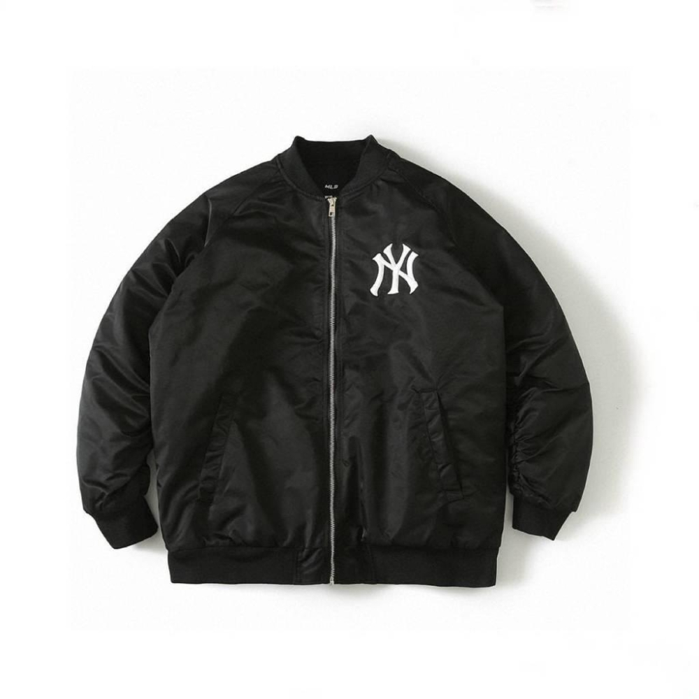 紐約洋基隊LOGO設計(New York Yankees） 寬鬆飛行外套  男女款/情侶款-細節圖6