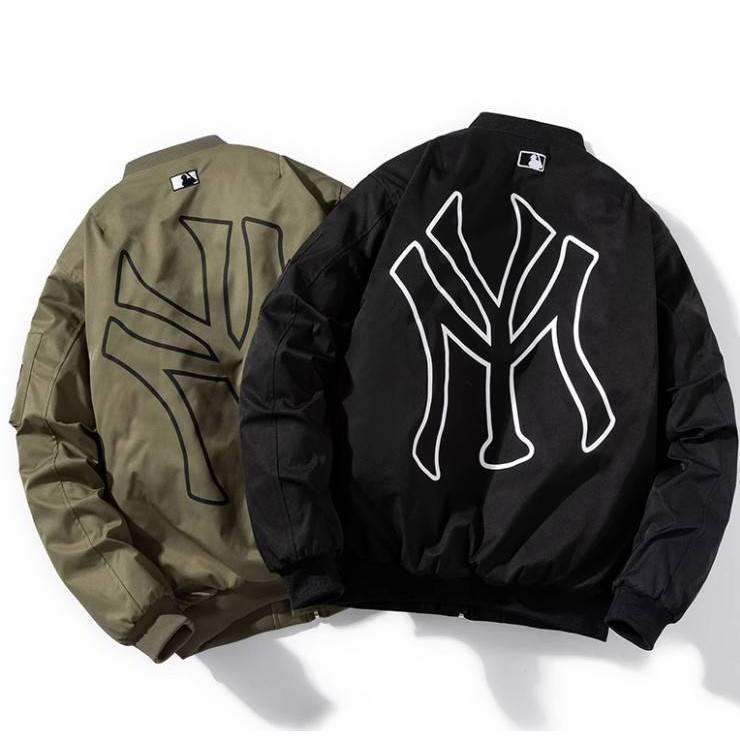 紐約洋基隊LOGO設計(New York Yankees） 寬鬆飛行外套  男女款/情侶款-細節圖9