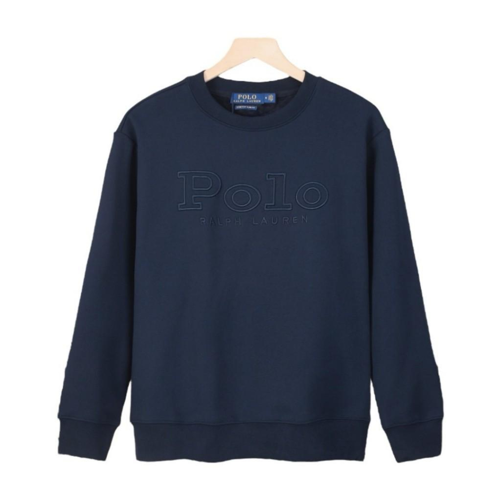 RL男款低調字母長袖抓絨/水貂絨/大學T/運動衫/素T｜Factory Store工廠店版本-細節圖3