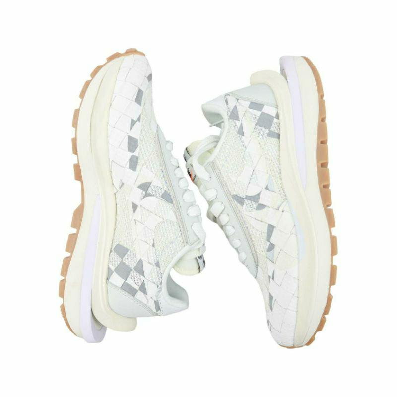 NK x sacai 3.0 Vapor Waffle “Woven” 棋盤格紋編織 白灰迷彩 解構 雙勾聯名跑鞋-細節圖3