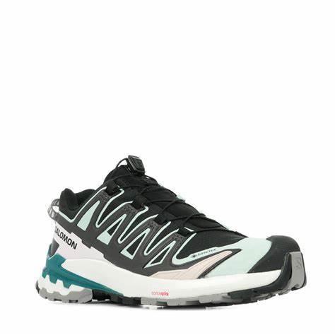 Salo 女 XA PRO 3D V9 Goretex 健野鞋 黑/漂水藍/藍-細節圖3