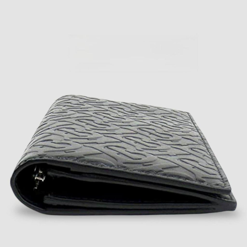 Embossed Leather Bifold Wallet 品牌TB字母壓紋皮革長夾｜黑色｜對摺｜對開｜16卡｜拉鍊｜-細節圖2