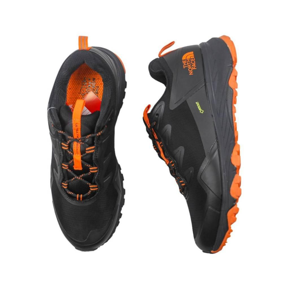 TNF Gore-Tex x Vibram黃金大底防水塗佈戶外機能鞋 黑橘色 抓地耐磨輕便休閒鞋-細節圖3