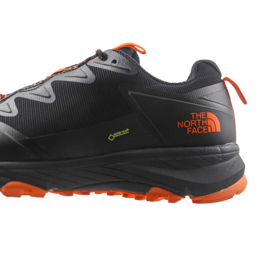 TNF Gore-Tex x Vibram黃金大底防水塗佈戶外機能鞋 黑橘色 抓地耐磨輕便休閒鞋-細節圖5