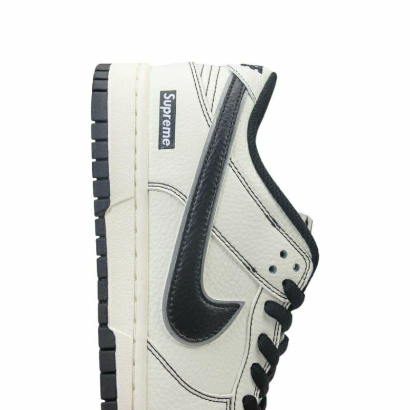 Dunk Low x Supreme 聯名款 白底黑勾/白黑 男女通用款鞋 RM2308-237-細節圖2