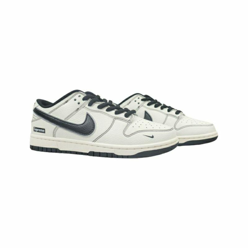 Dunk Low x Supreme 聯名款 白底黑勾/白黑 男女通用款鞋 RM2308-237-細節圖8