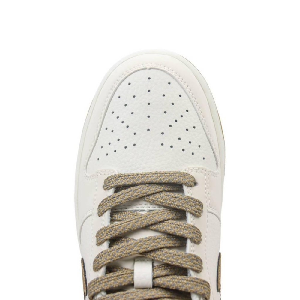 NK Dunk Low x Supreme 聯名款 黑糖奶茶/深棕色/米棕底深棕勾 男女通用款鞋-細節圖9