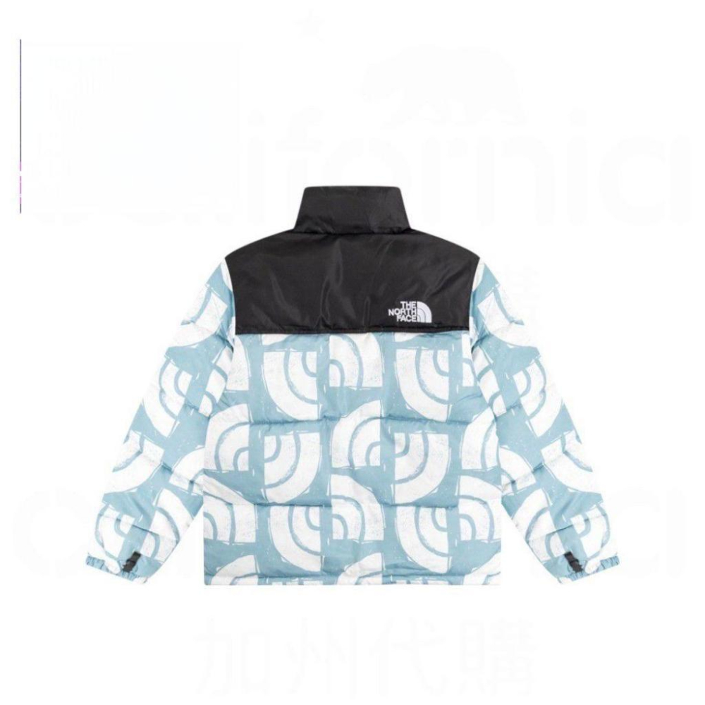 TNF 1996 Retri Nuptse Jacket系列日式和風扇TNF扇型Logo 羽絨棉羽絨外套 藍白色-細節圖2