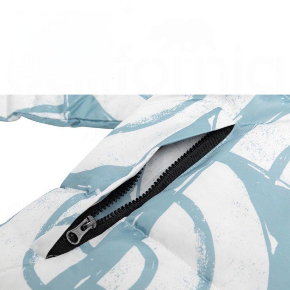 TNF 1996 Retri Nuptse Jacket系列日式和風扇TNF扇型Logo 羽絨棉羽絨外套 藍白色-細節圖6