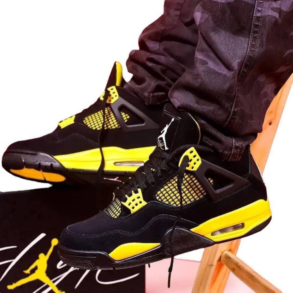 Air Jordan 4 “Thunder” 黑黃色 DH6927-017 男鞋款-細節圖2