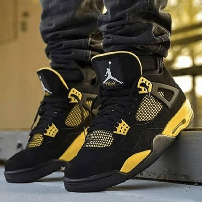 Air Jordan 4 “Thunder” 黑黃色 DH6927-017 男鞋款-細節圖4