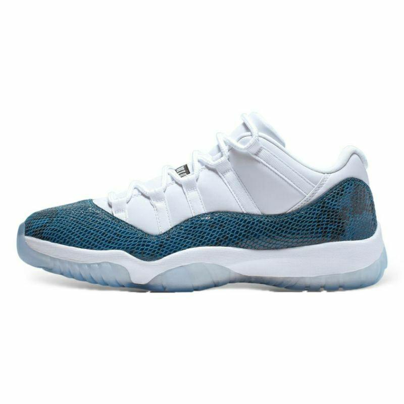 AJ11 Navi Blue Snakeskin 海軍藍蛇皮紋/蟒蛇藍/青蟒鱗 低筒實戰用籃球鞋-細節圖7