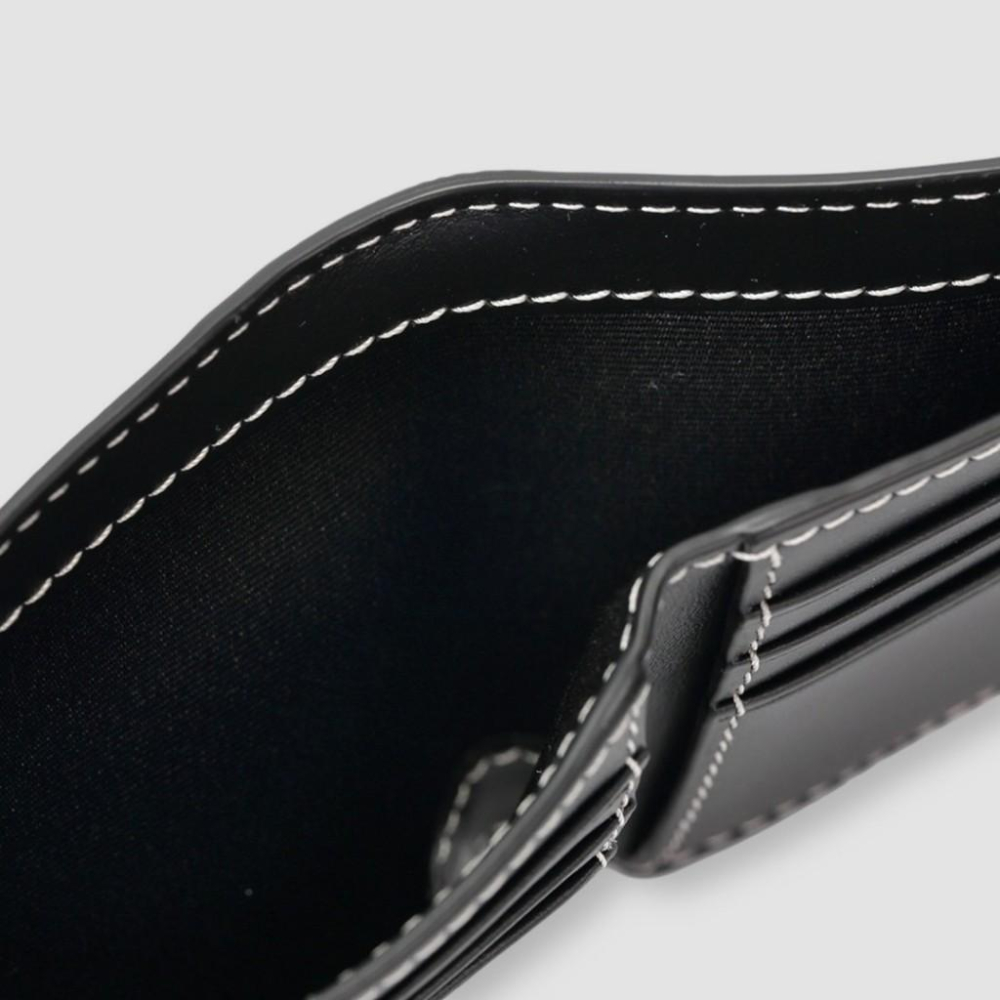 Check and Leather Bifold Wallet 品牌字母徽標 經典格紋雙摺皮夾-細節圖7