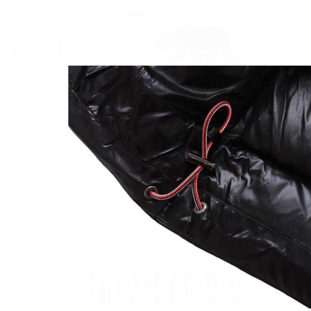 蒙口 袖大M字羽絨連帽外套｜防風｜外套｜黑色｜法國品牌｜男女通用款式-細節圖9