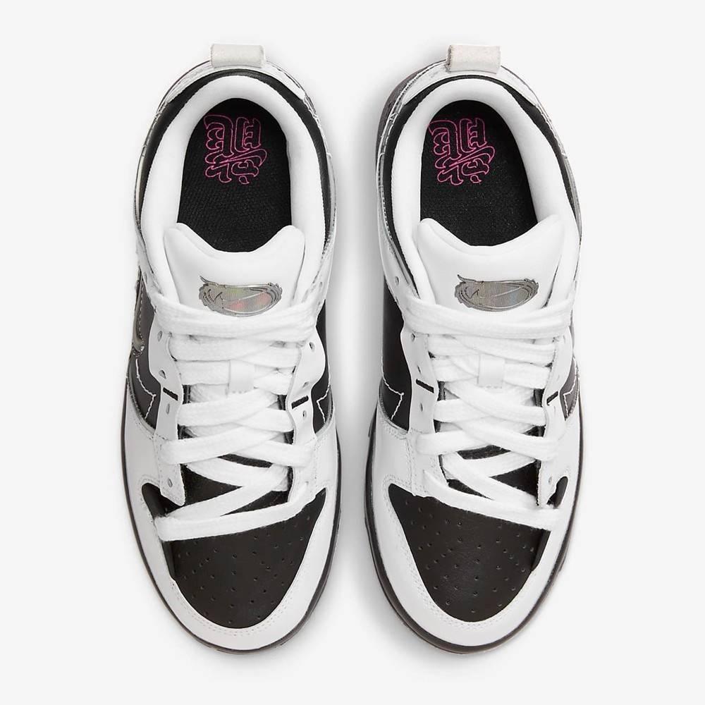 NK Dunk Low Disrupt2 白黑色/熊貓/雷射 龍年限定款FZ5063-190 女款鞋-細節圖8