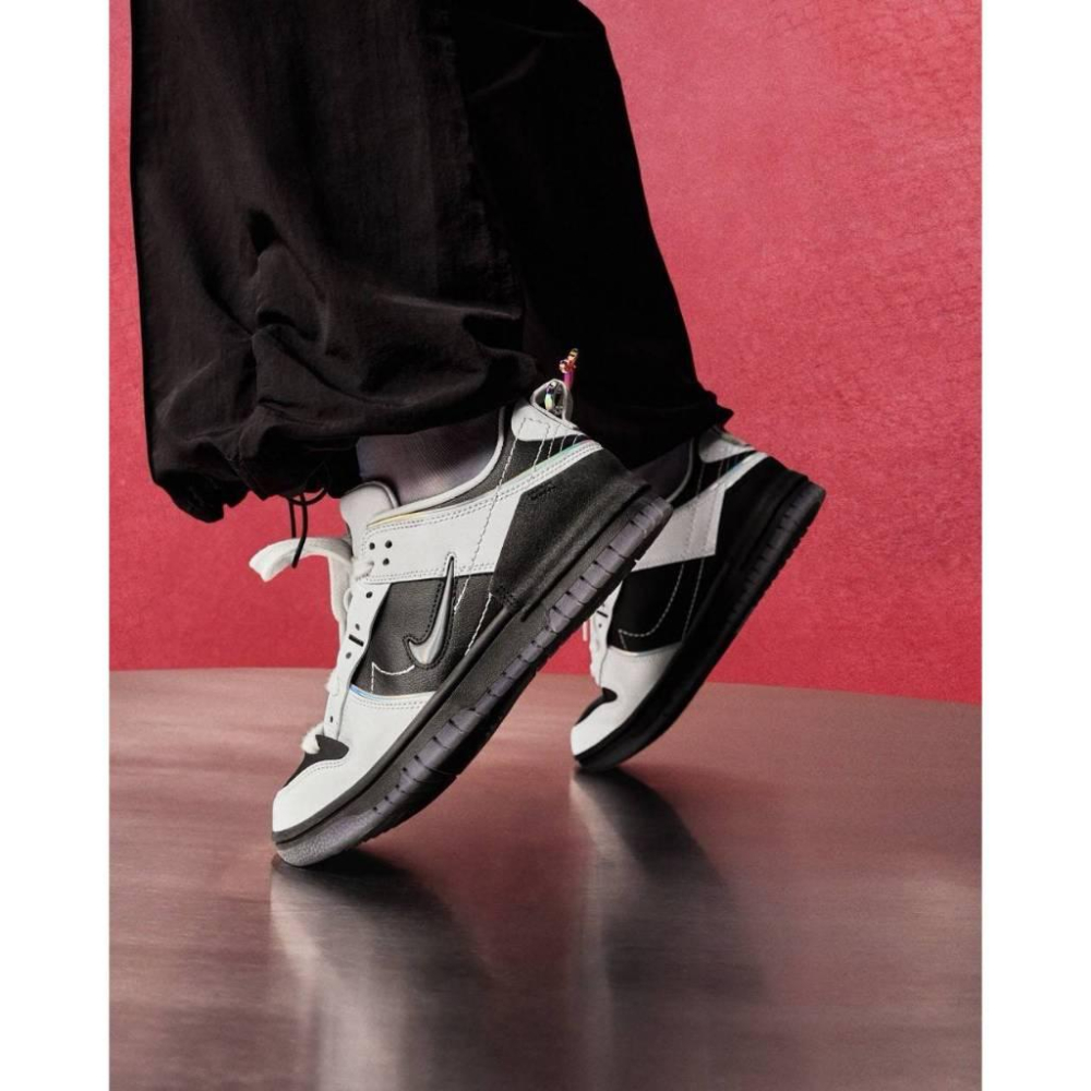 NK Dunk Low Disrupt2 白黑色/熊貓/雷射 龍年限定款FZ5063-190 女款鞋-細節圖9