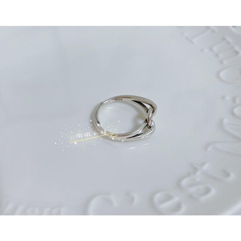 （啦啦小姐）簡約圓圈，925通體純銀戒指，韓款，個性戒指-細節圖2