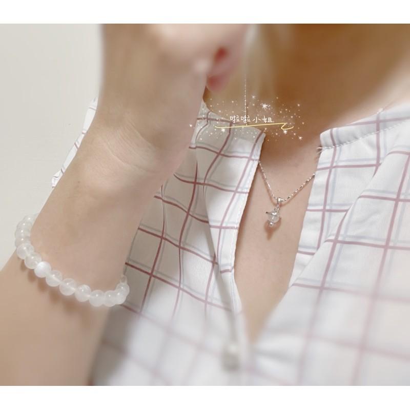 （啦啦小姐）🇹🇼現貨，星球，925純銀項鍊，藍晶石，月光石，天然水晶項鍊，生日禮物，情人節禮物-細節圖5