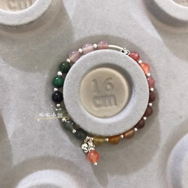 （啦啦小姐）鹽源瑪瑙，天然石，糖果手鍊，925純銀，大象設計手鍊-細節圖4