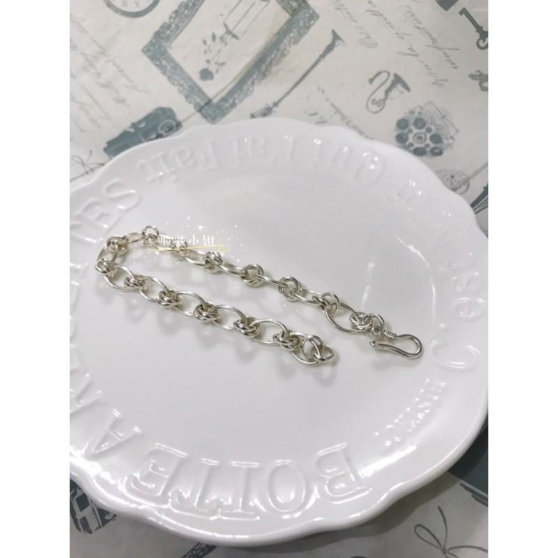 啦啦小姐，925純銀粗款手鍊，韓款個性手鍊-細節圖2