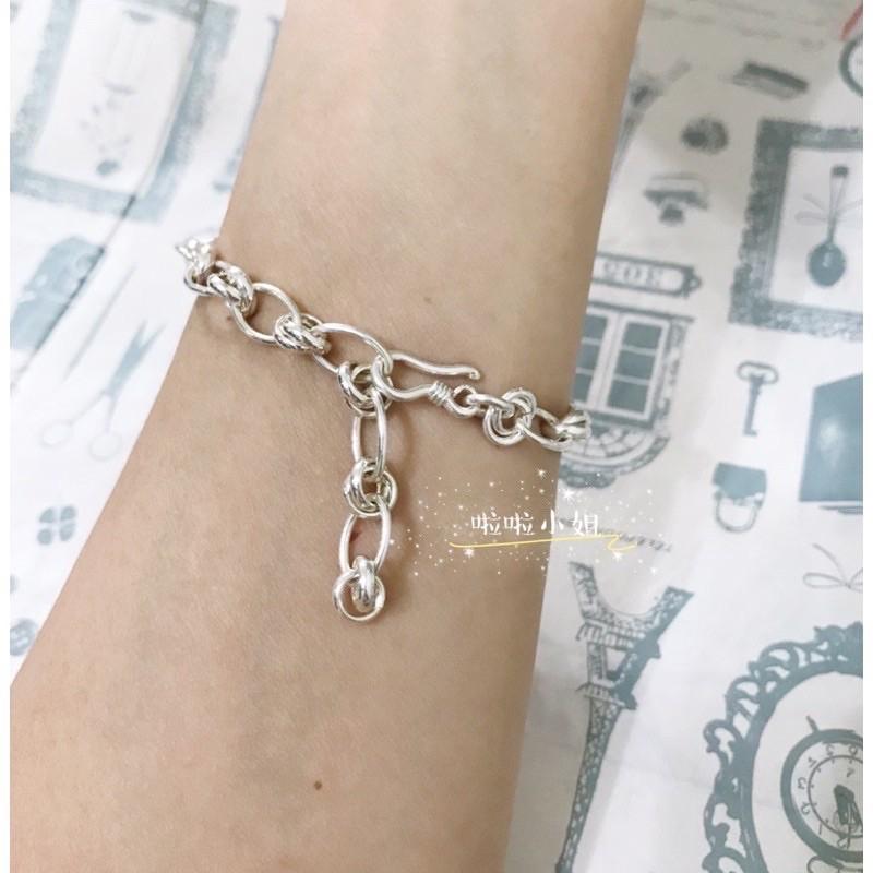 啦啦小姐，925純銀粗款手鍊，韓款個性手鍊-細節圖3