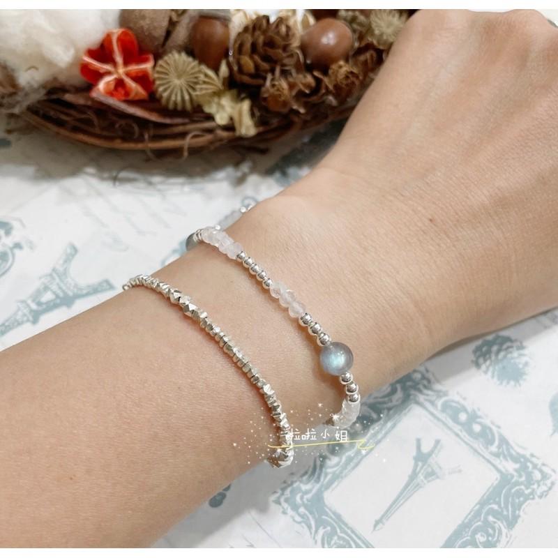 （啦啦小姐）925純銀手鍊，小碎石純銀手鍊，不規則純銀，愛心手鍊，個性氣質-細節圖2