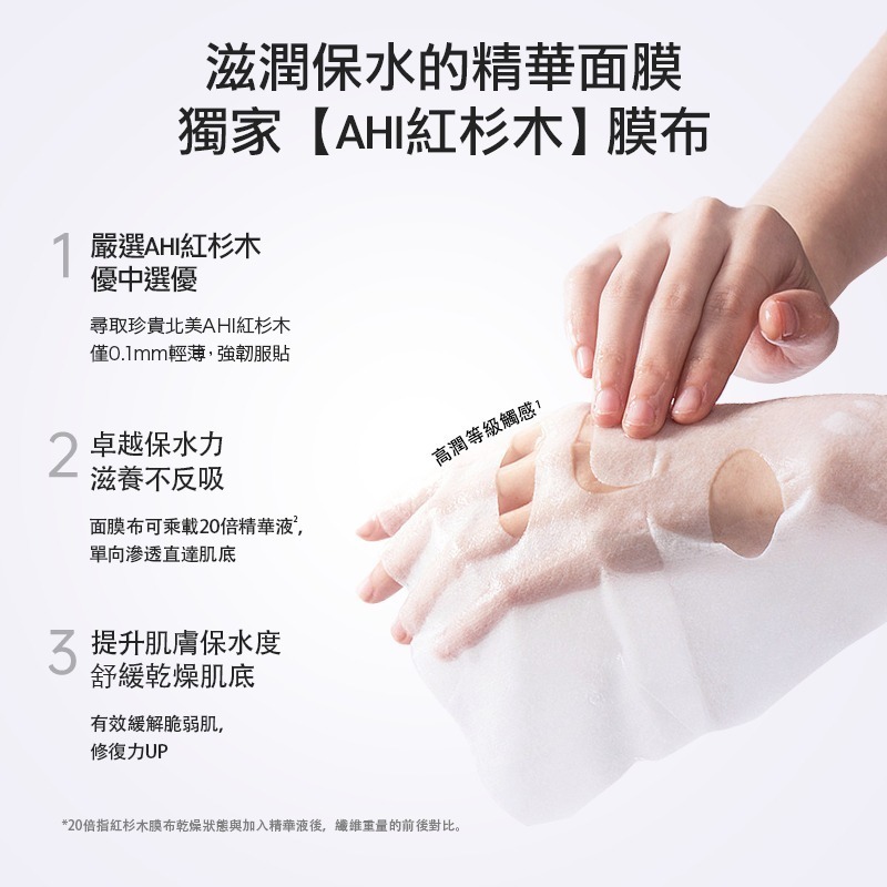 EAORON 第六代玻尿酸穀胱甘肽水光保濕面膜 5片/盒-細節圖4
