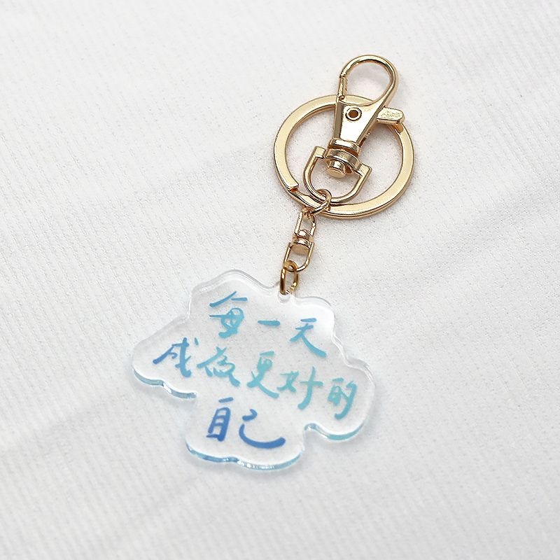 [現貨] 手寫正能量 | 每一天成為更好的自己-壓克力鑰匙圈/吊飾-細節圖3
