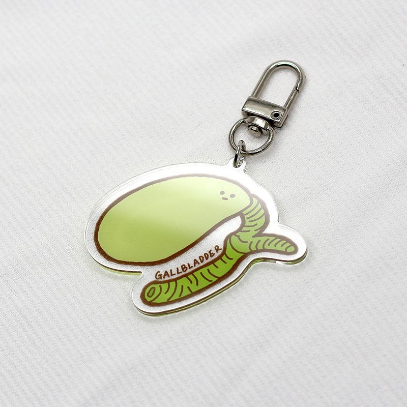[現貨] 醫學院 | 淡定臟器系列-張膽（膽GALLBLADDER）壓克力鑰匙圈/吊飾-細節圖2
