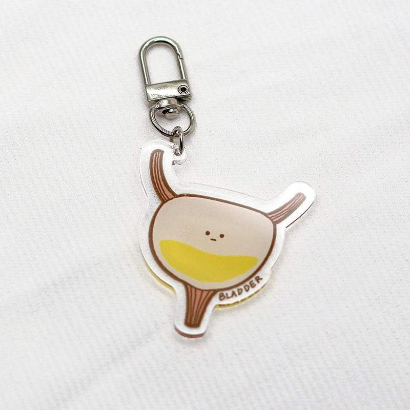 [現貨] 醫學院 | 淡定臟器系列-飲料杯（膀胱BLADDER）壓克力鑰匙圈/吊飾-細節圖2