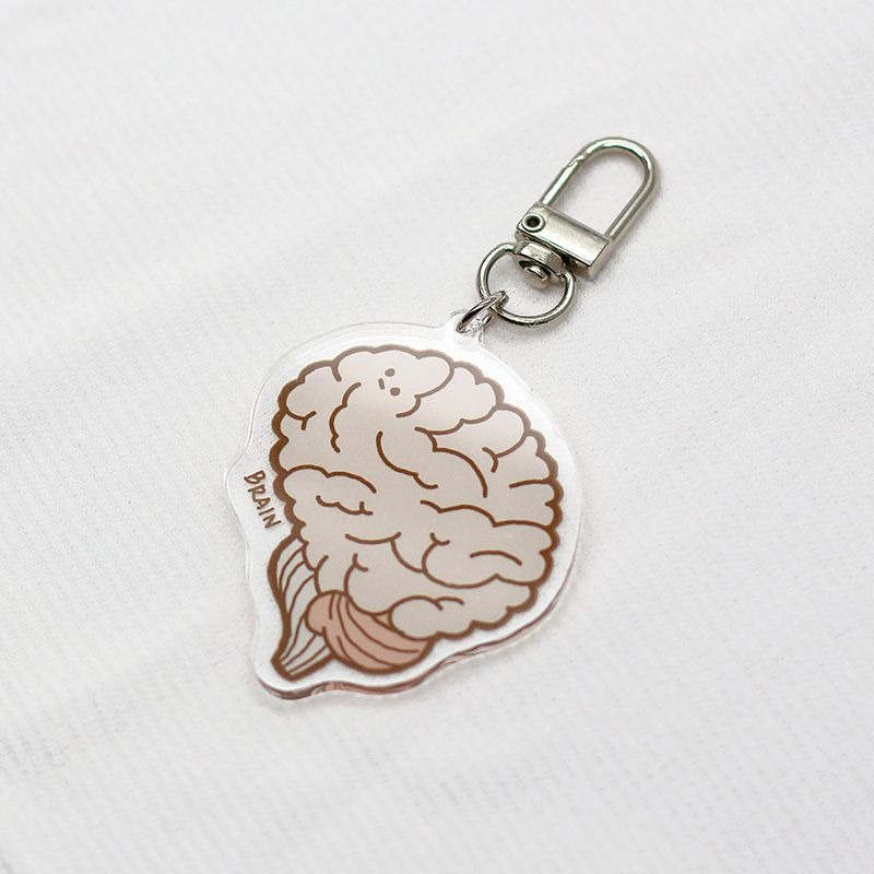 [現貨] 醫學院 | 淡定臟器系列-腦滿（大腦BRAIN）壓克力鑰匙圈/吊飾-細節圖2