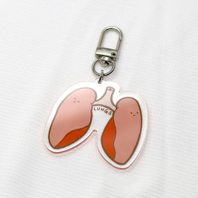 [現貨] 醫學院 | 淡定臟器系列-掏肺（肺臟LUNGS）壓克力鑰匙圈/吊飾-細節圖2