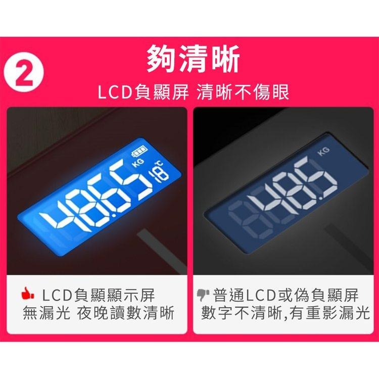 【現貨 快速出貨！高強度鋼化玻璃 堅固耐用】LED螢幕 漸層螢幕 LED體重計 體重秤 鋼化玻璃 體重計 體重機 量體重-細節圖4